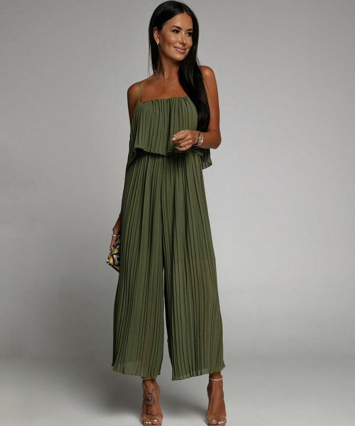 Drune | Eleganter Plissierter Jumpsuit Aus Einem Stück