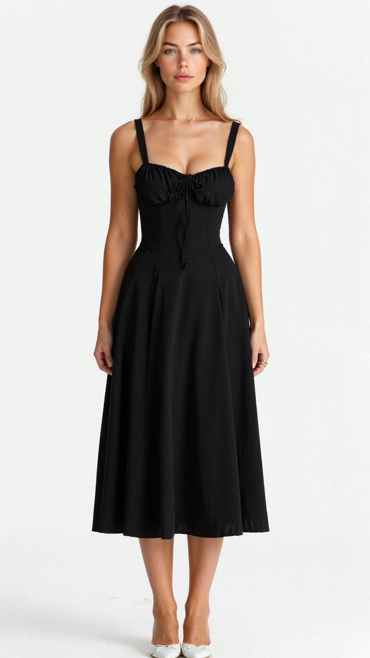 Drune | Sommerliches Midi Kleid Mit Trägern & Schlitz Luftig, Elegant & Perfekt Für Warme Tage