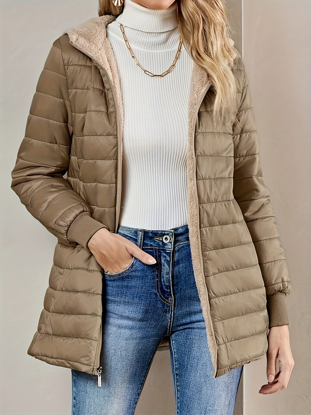 Drune | Fleece gefütterte Jacke mit Reißverschluss