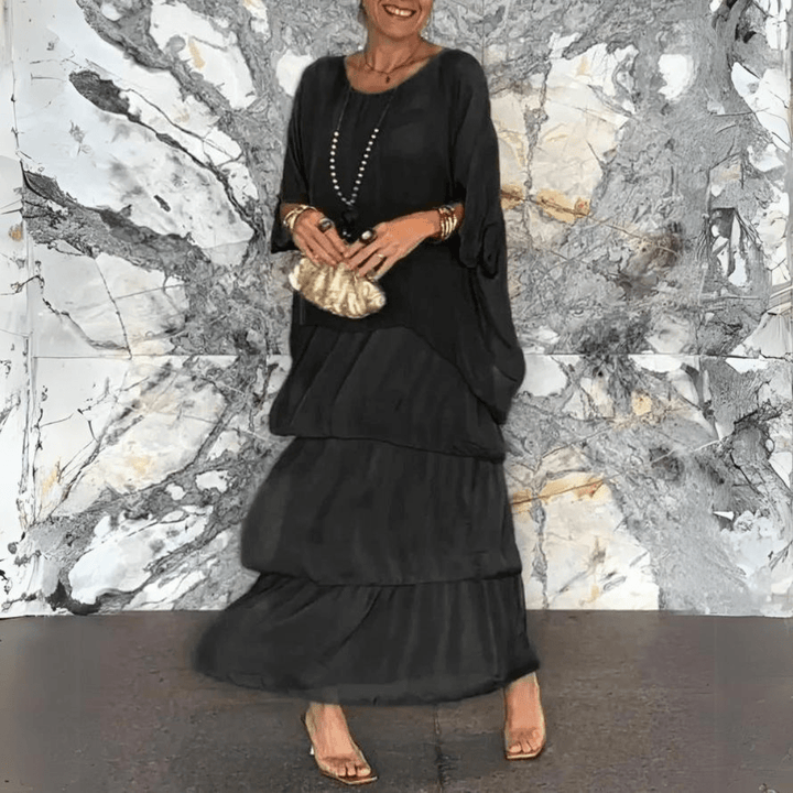 Drune | Exklusive Chiffon Lange Kleid