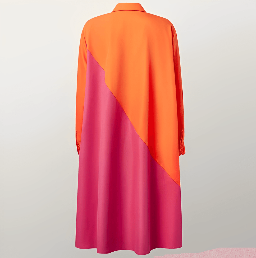 Stilvolles Hemdblusenkleid mit 3/4-Ärmeln