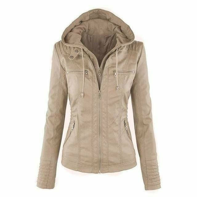 Drune | Kapuzenjacke Aus Leder mit Kapuze