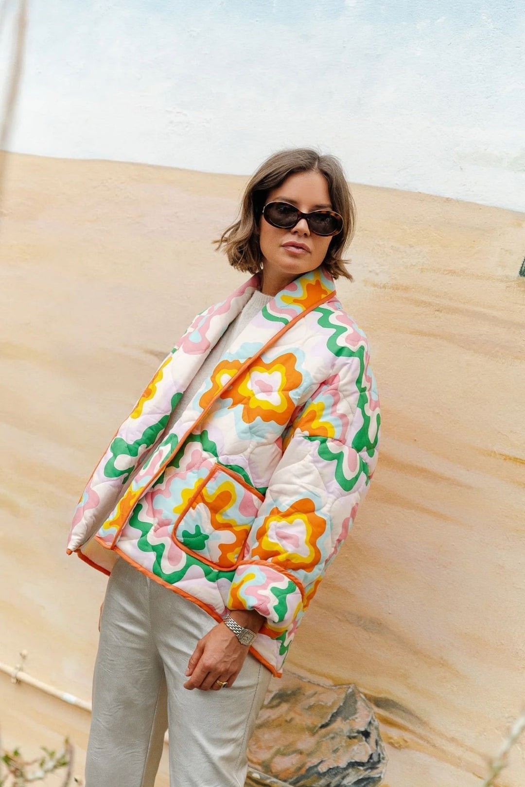 Drune | Bedruckte Steppjacke