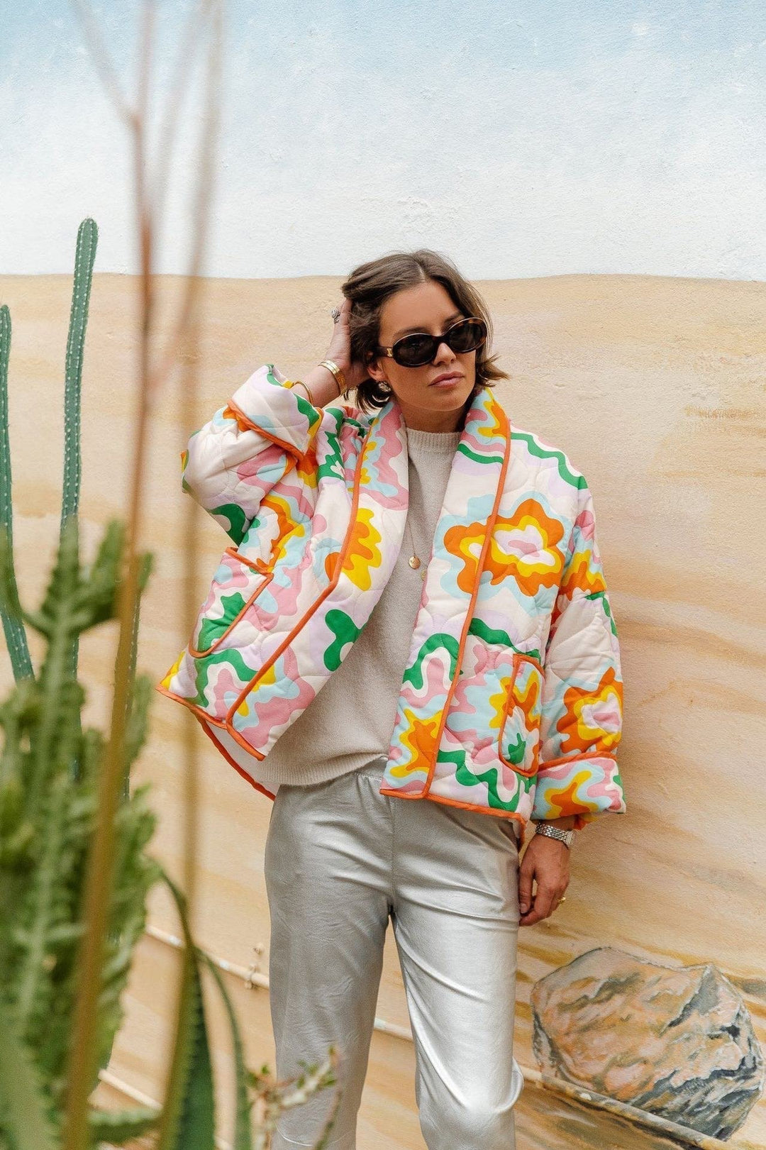 Drune | Bedruckte Steppjacke