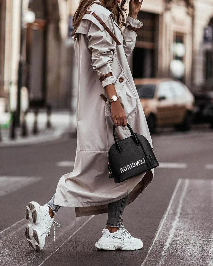 Drune | Kapuzen-Trenchcoat - Leicht und Wasserabweisend - Längeres Design - Lässiger Street Style