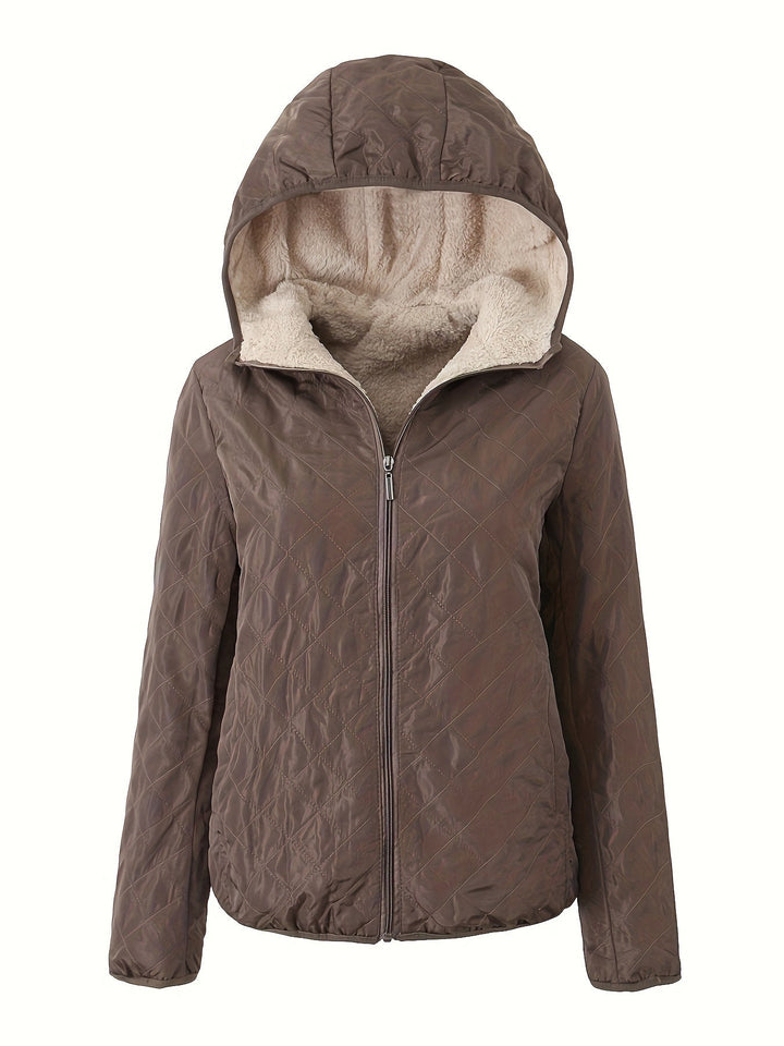 Drune | Gepolsterte Jacke mit Reißverschluss und Kapuze