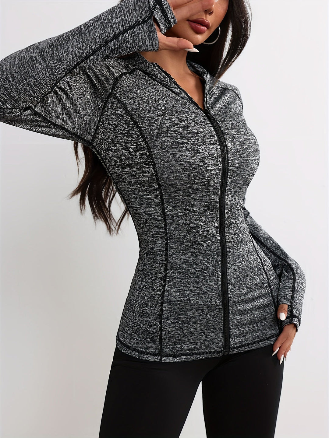 Drune | Sportjacke mit Kapuze und Streifendetail