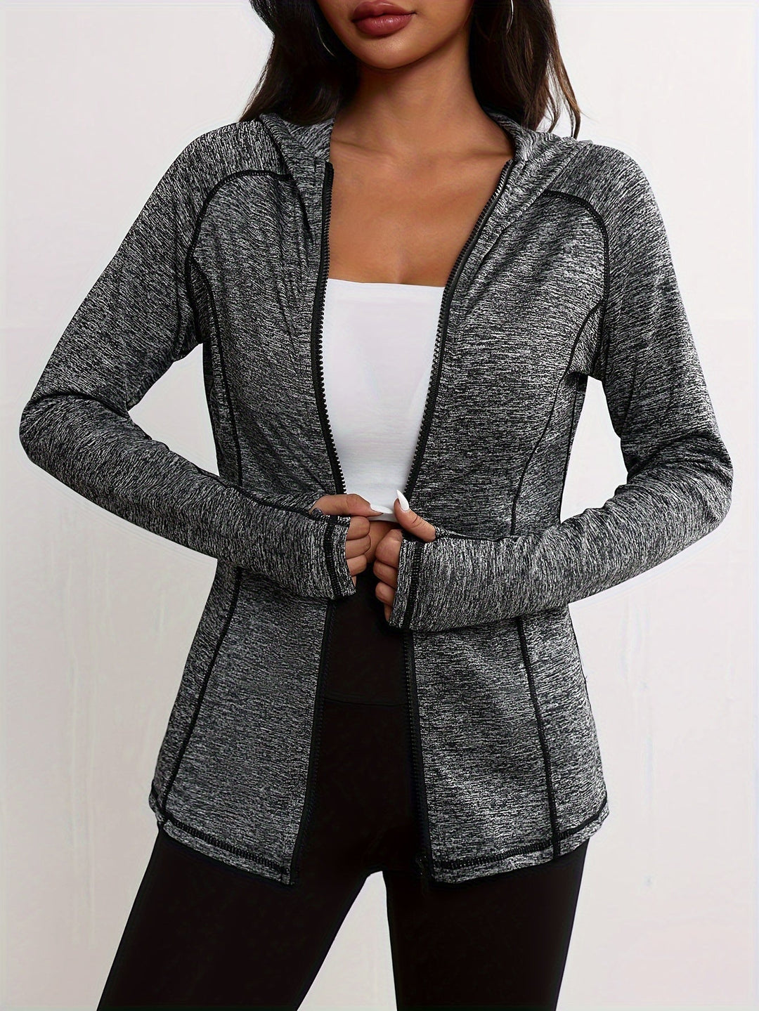 Drune | Sportjacke mit Kapuze und Streifendetail