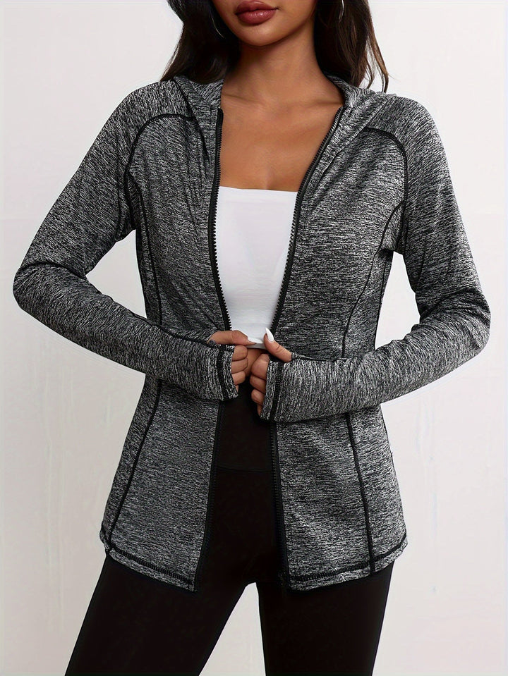Drune | Sportjacke mit Kapuze und Streifendetail