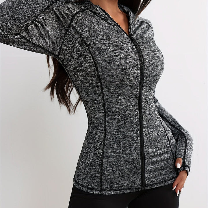 Drune | Sportjacke mit Kapuze und Streifendetail