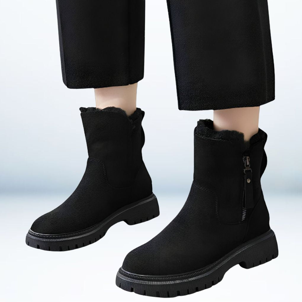 Drune | Warme knielange Stiefel - Plüsch-Winterschuhe