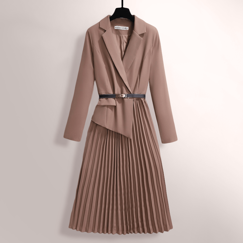 Drune | Klassische Faltenrock Damen Kleid Zeitlose Eleganz