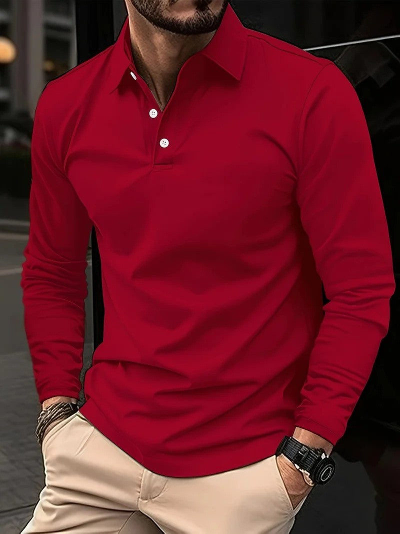 Drune | Herren Poloshirt Langarm Klassisch