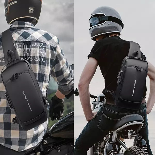 Drune | Unisex Anti Diebstahl Umhängetasche Mit Ladegerät