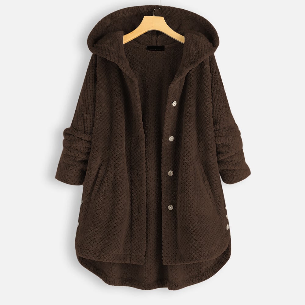 Drune | Halblange, wendbare Fleecejacke mit Kapuze für den Winter