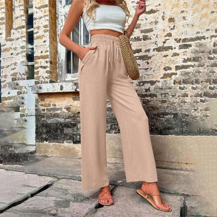 Drune | Farbige Luftige Sommerhosen Damen Mit Weitem Bein Für Frauen