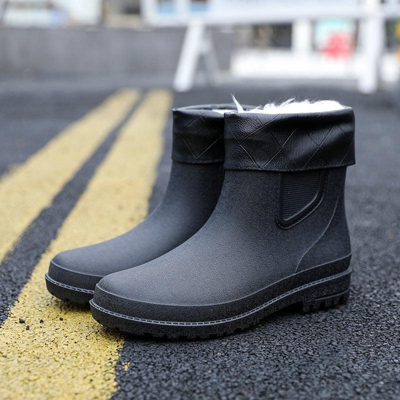 Halbhohe Wasserdichte Herren-Regenstiefel Drune