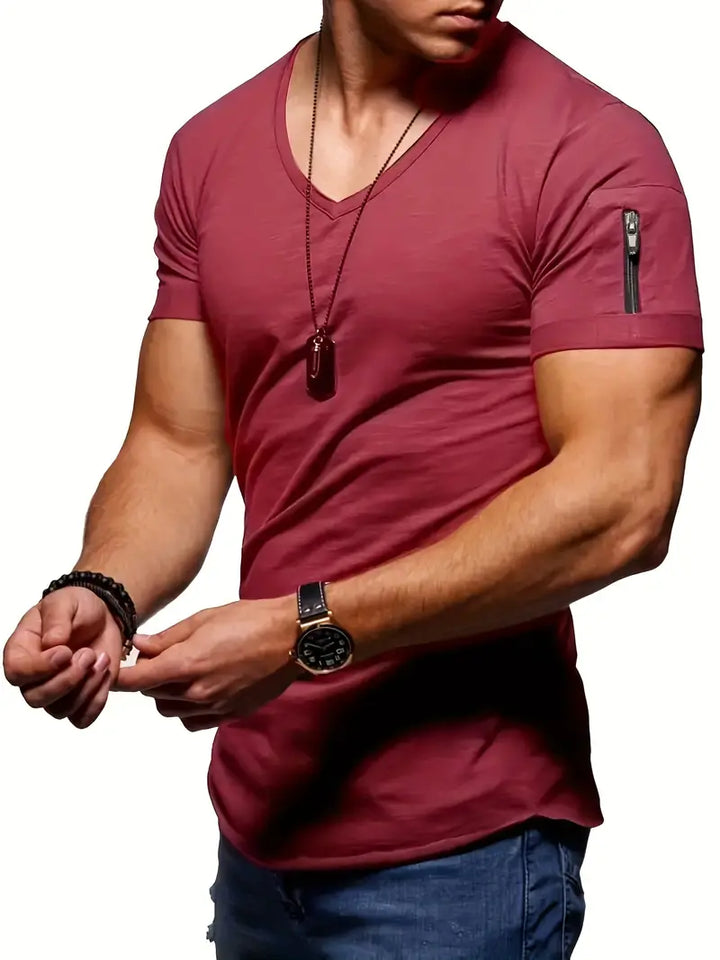 Drune | Lässiges T-shirt Mit V-ausschnitt Für Herren