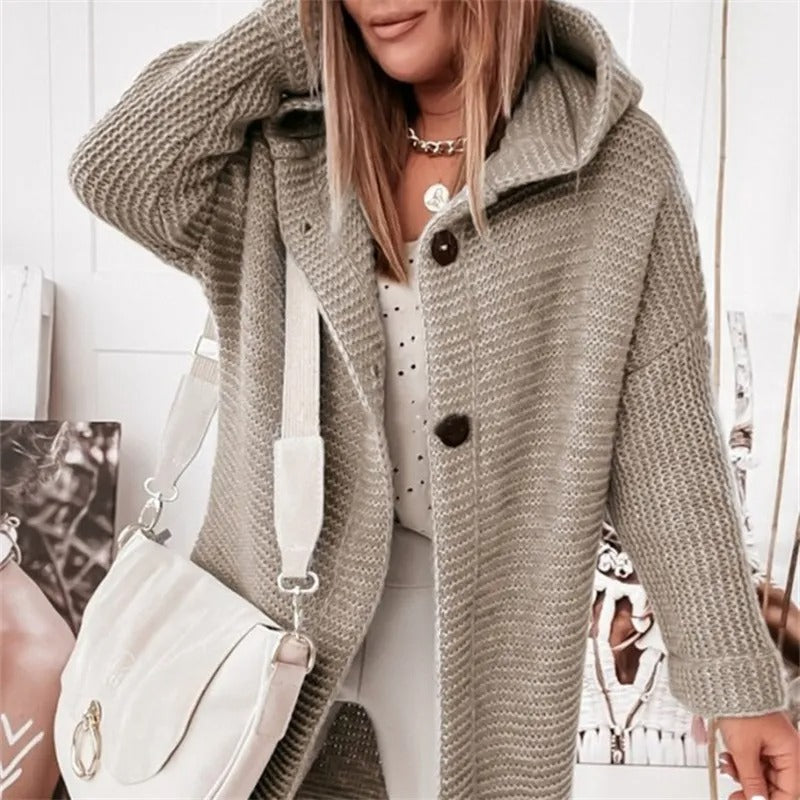 Drune | Damenweste mit Kapuze Cashmere Look Herbst