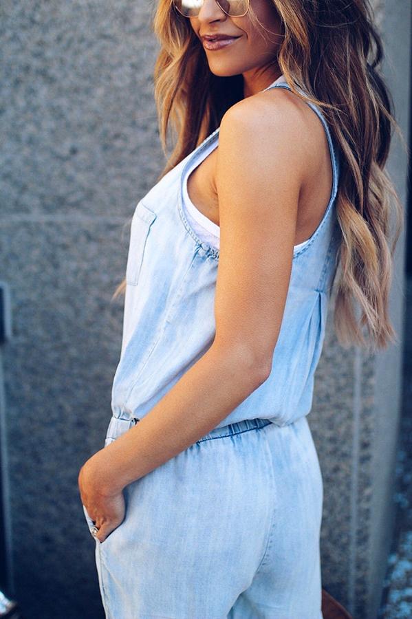 Drune | Neue Ideen Taschen Denim Jumpsuit