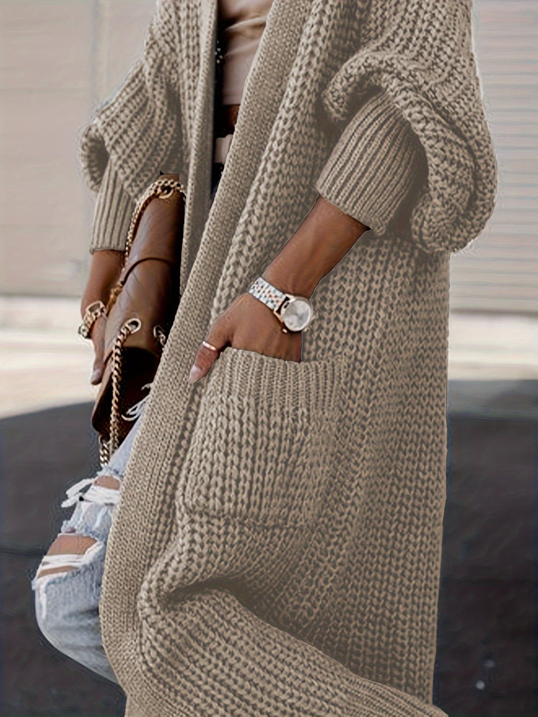 Drune | Strickcardigan aus Wolle mit Taschen für Damen - Perfekt für den Alltag