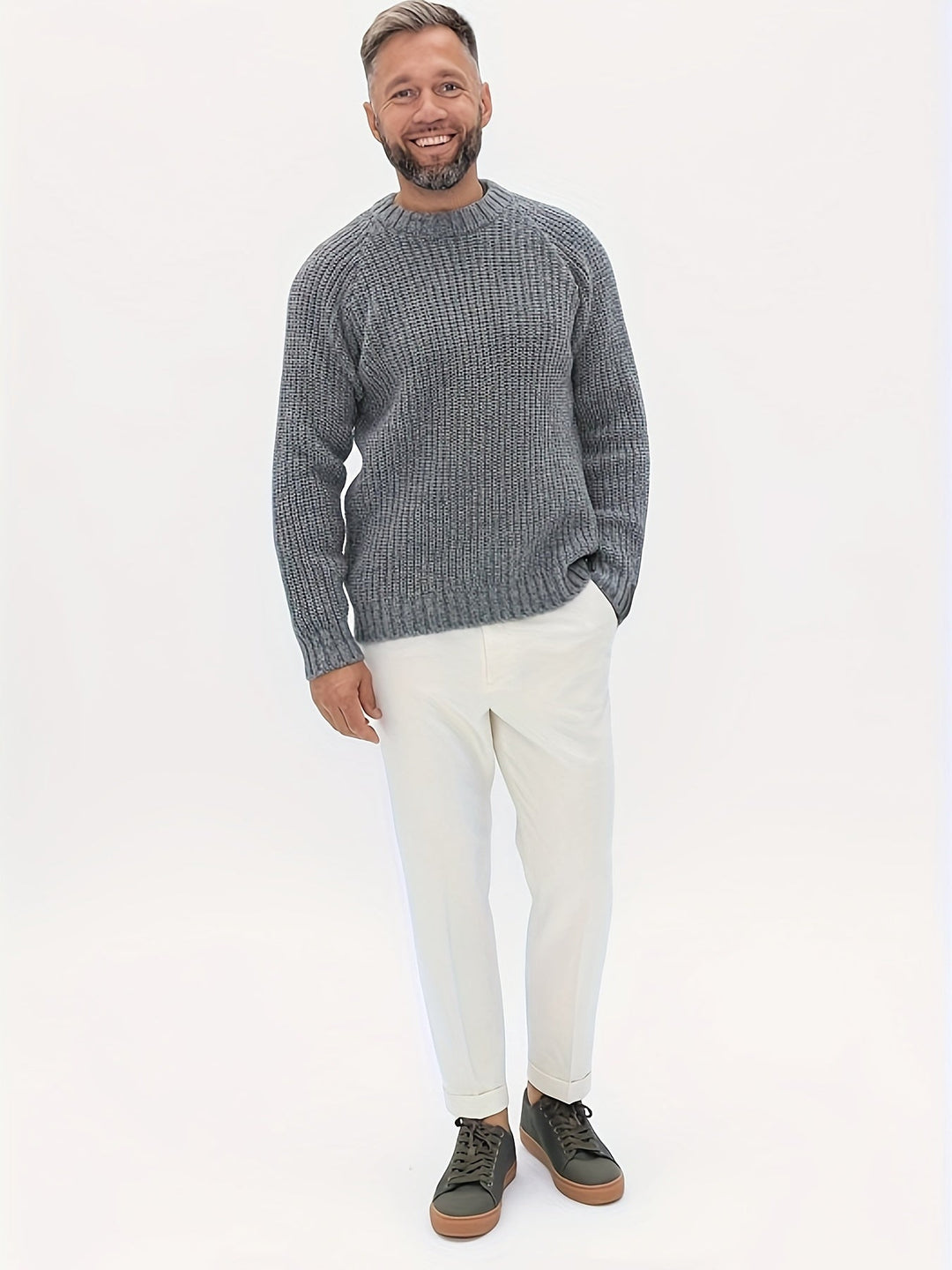 Drune | Strickpullover Im Klassischen Design Acryl Komfortabel und Warm