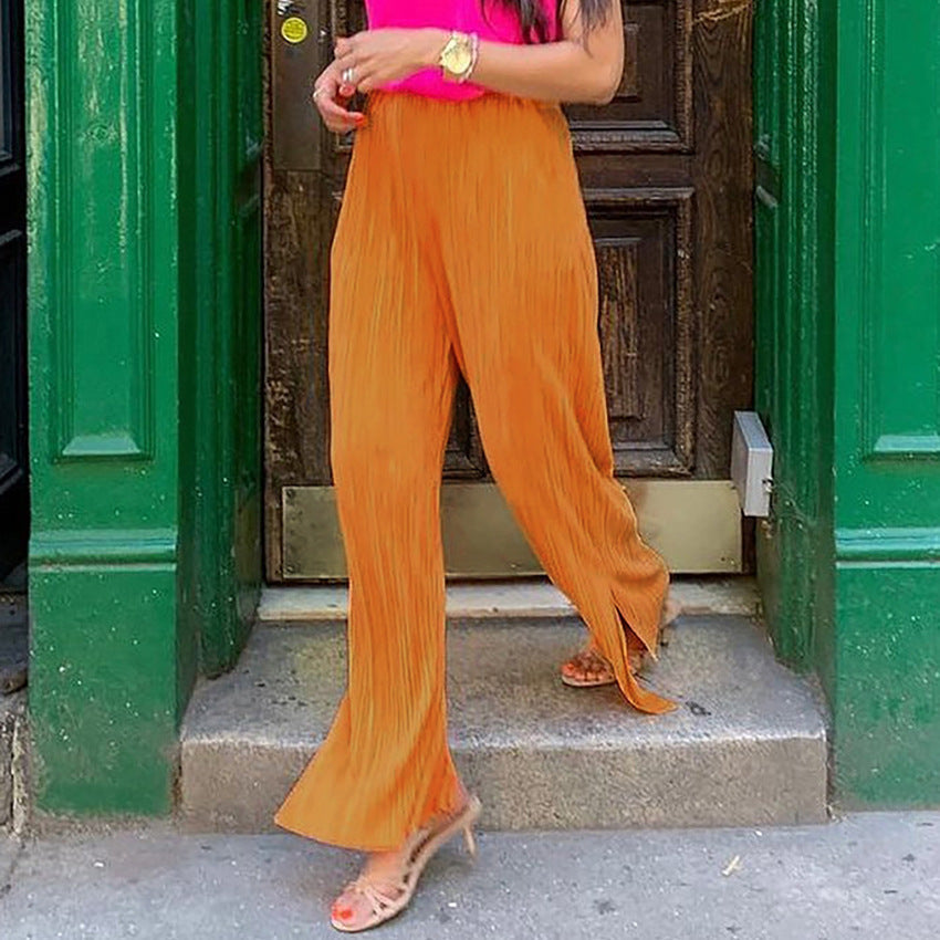 Drune | Elegante orange Hosen für Frauen