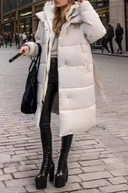 Drune | Mittellange Kapuzen-Pufferjacke