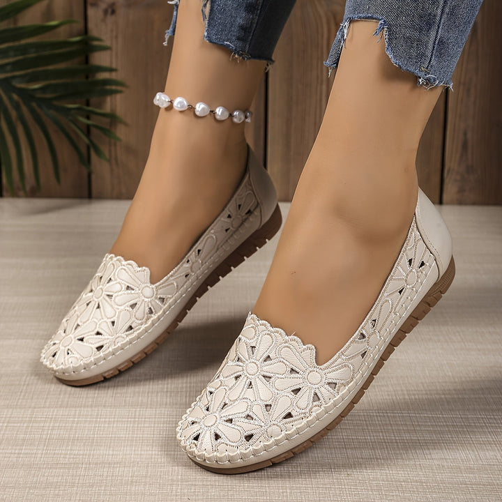 Blumige perforierte Loafer Drune Drune