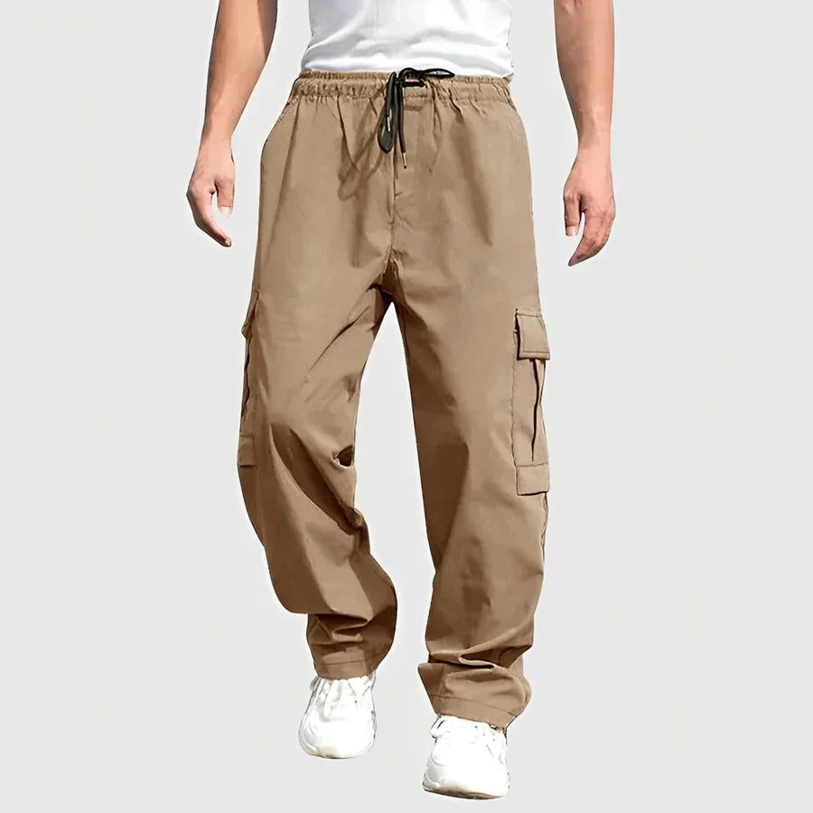 Drune | lockere cargohose mit kordelzug