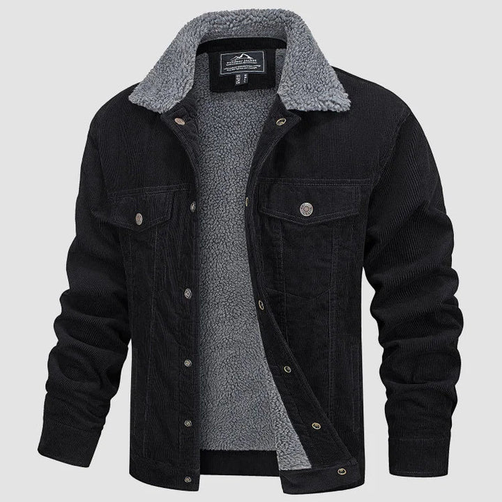 Drune | Herren stilvolle Cordjacke - warme Fütterung