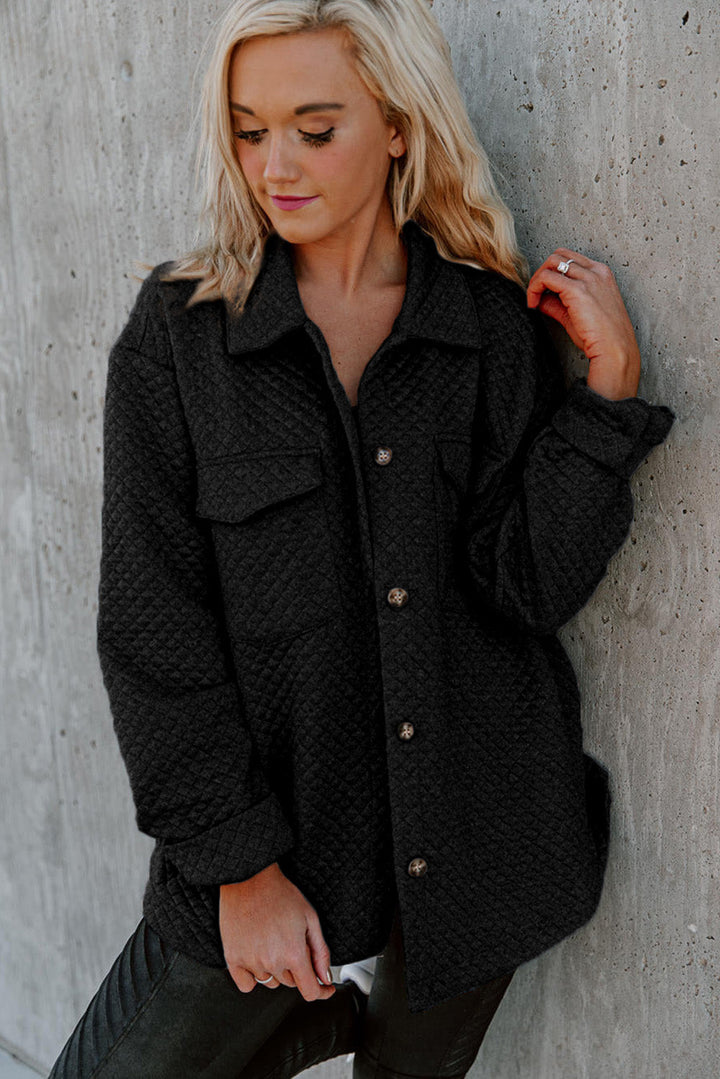 Drune | Leichtgewicht Gesteppte Hemdjacke Polyester Komfort und Stil