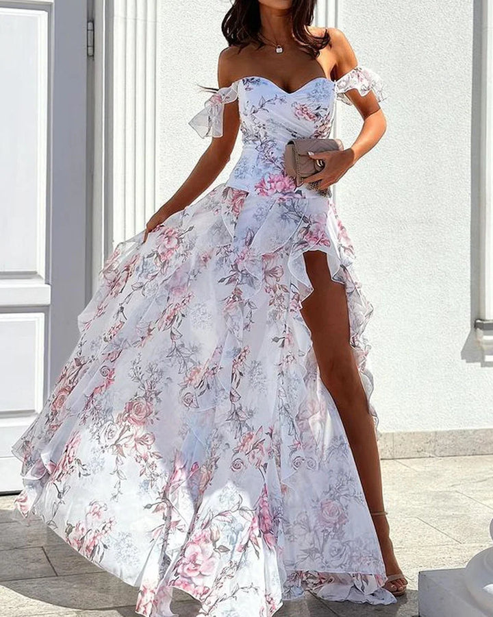 Drune | Elegantes Geblümtes Kleid
