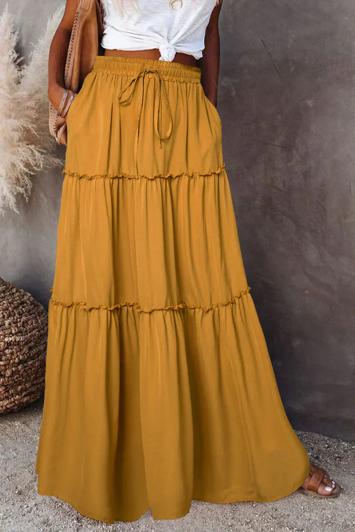 Drune | Hoch-taillierter Rock im Boho-Stil