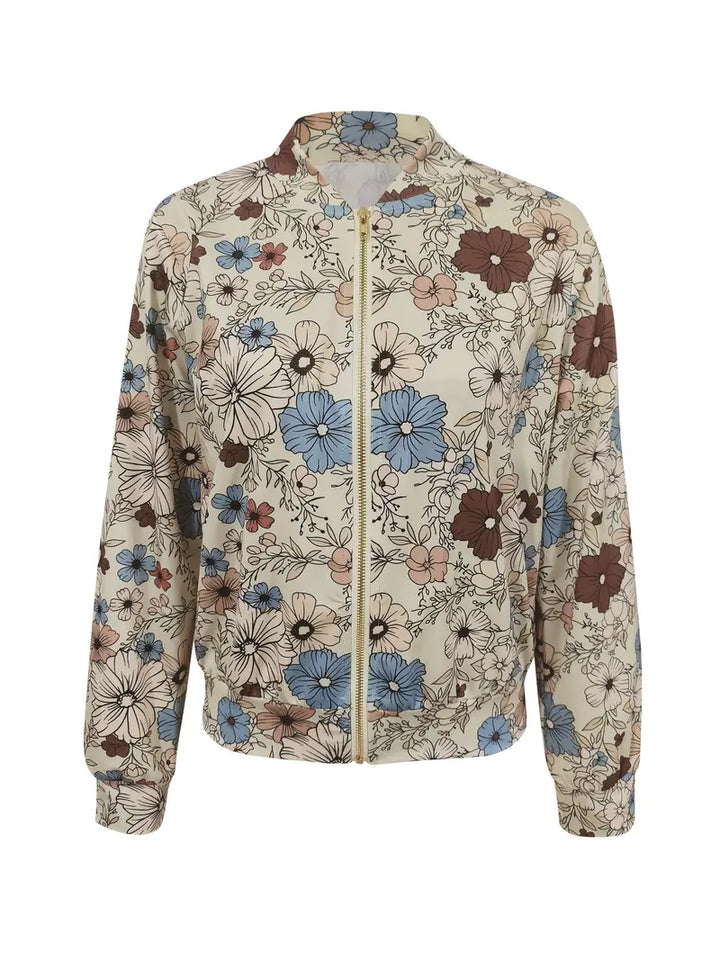 Drune | Blumen-Print-Jacke Trendiger Frühlingsdruck Leichtigkeit & Weiblichkeit