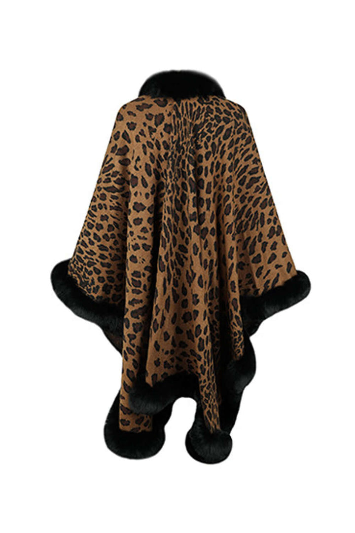 Drune | Leopardenmuster Offenes Poncho