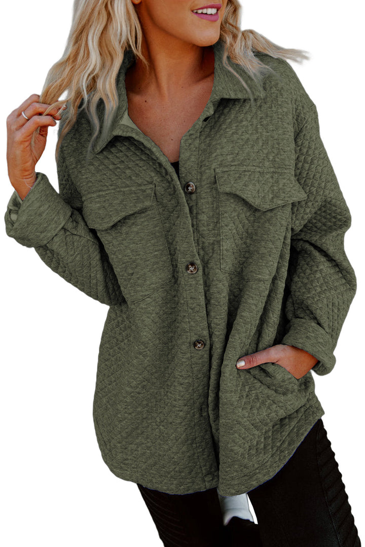 Drune | Leichtgewicht Gesteppte Hemdjacke Polyester Komfort und Stil
