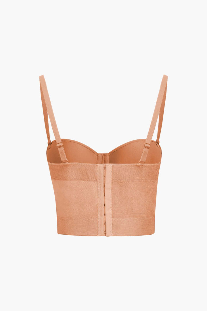 Drune | Figurbetontes Bustier Top Mit Bügel Cups Und Transparenter Mesh Struktur