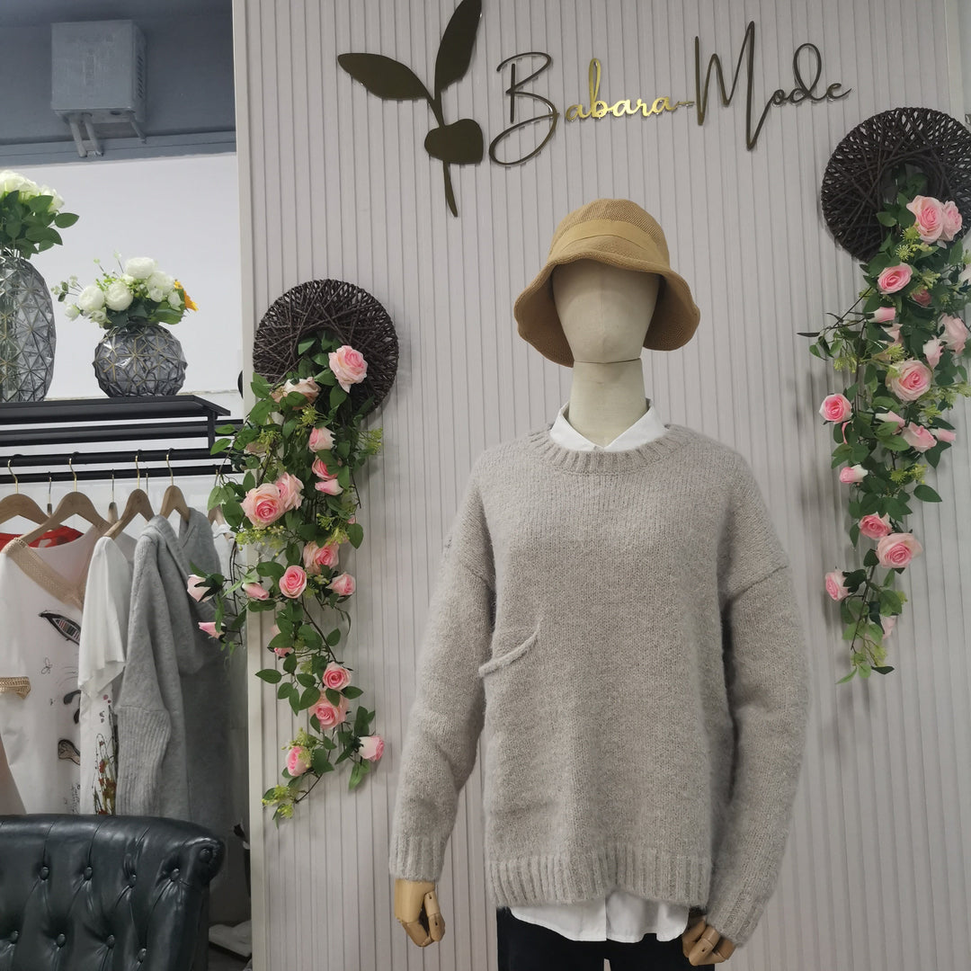 Drune | Übergroßer Strickpullover mit Tasche
