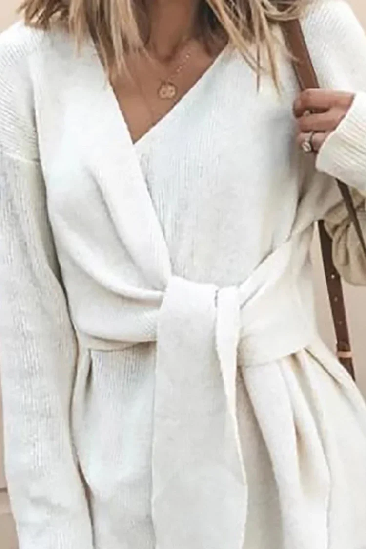 Drune | Lässige, solide Patchwork-Strickjacke