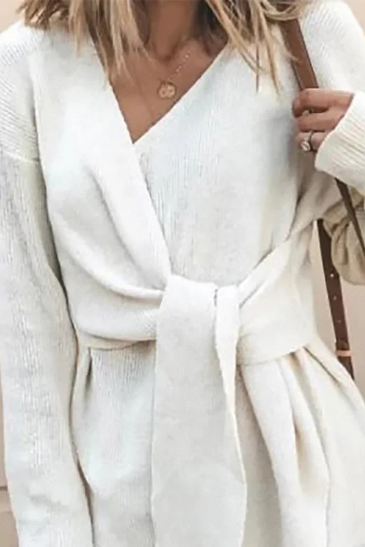 Drune | Lässige, solide Patchwork-Strickjacke