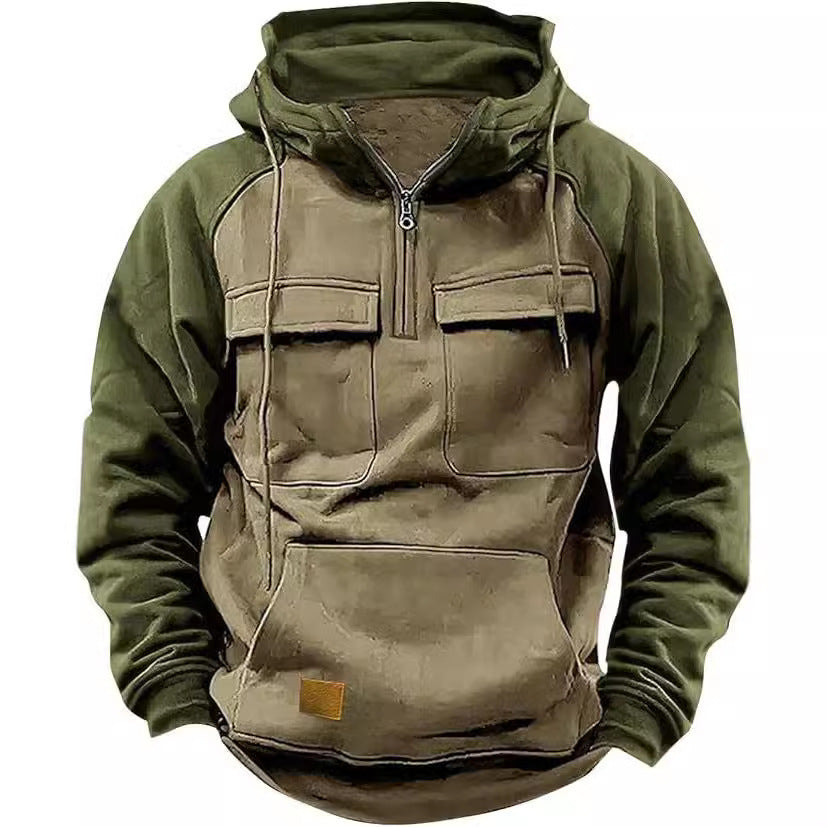 Drune | Dicke Herren-Hoodie mit vielen Stauraumtaschen