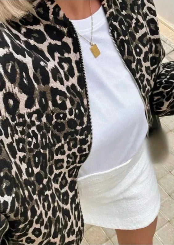 Drune | Leoparden Bomberjacke