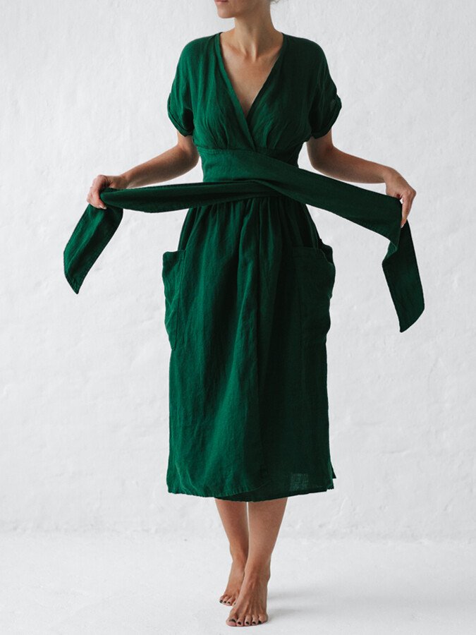 Drune | Fließendes Leinenkleid