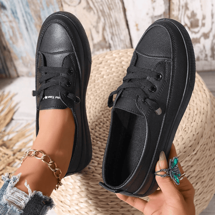 Damen Schnürung Orthopädische Flache Schuhe Drune