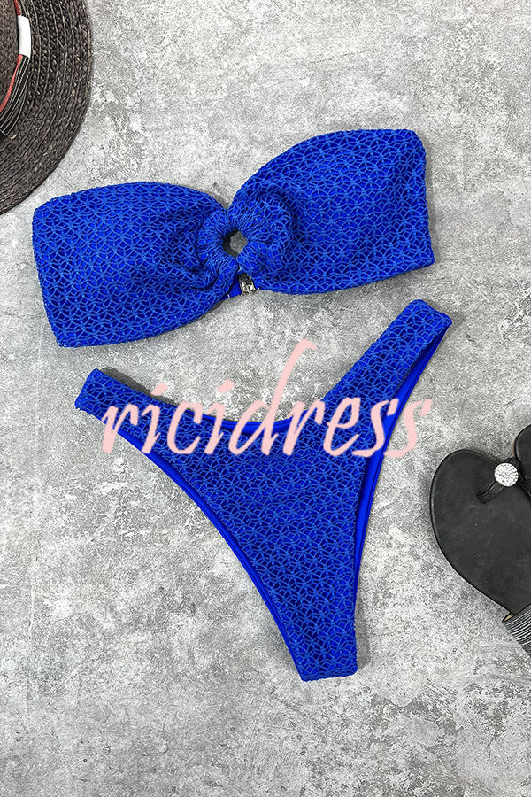 Drune Bandeau-Bikini mit Ringausschnitt