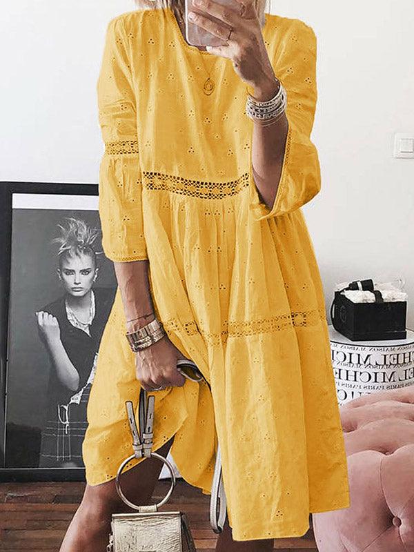 Drune | Midikleid mit Rundhalsausschnitt