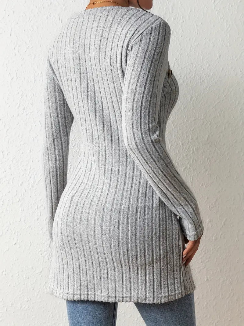 Drune | Stilvoll Gerippter Pullover für Frauen