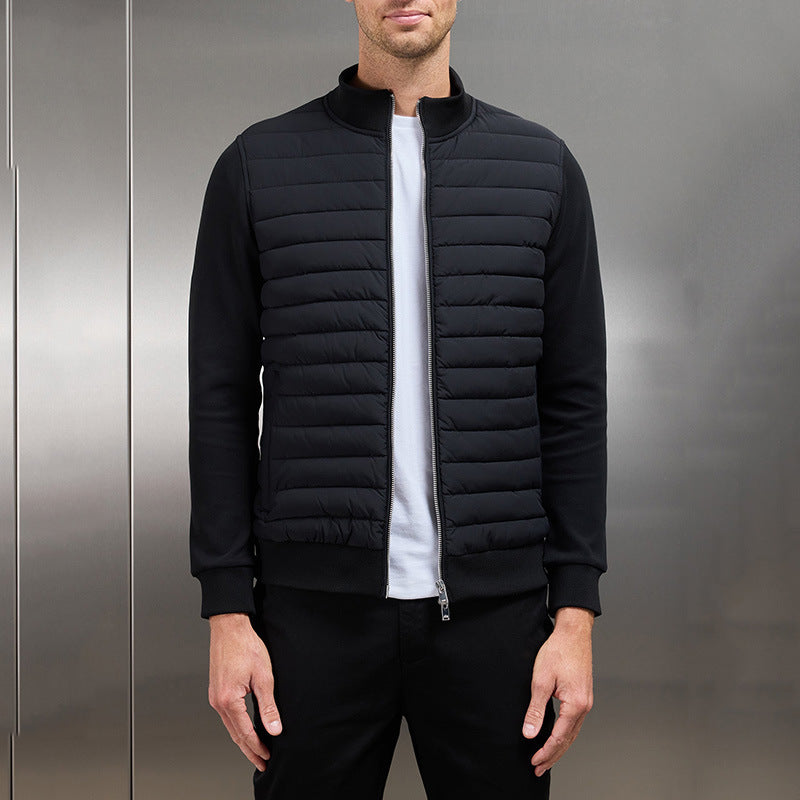 Drune | Leichte Stehkragen Strickjacke Gefütterte Freizeitjacke Mit Reißverschluss Für Frühling & Herbst