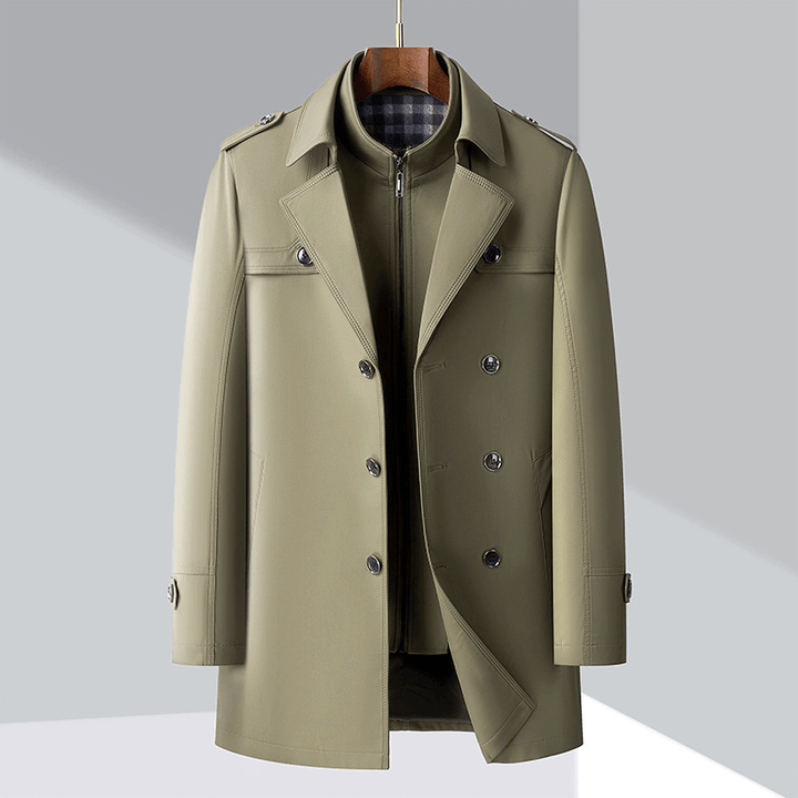 Drune | Herren Doppelreiher Trenchcoat
